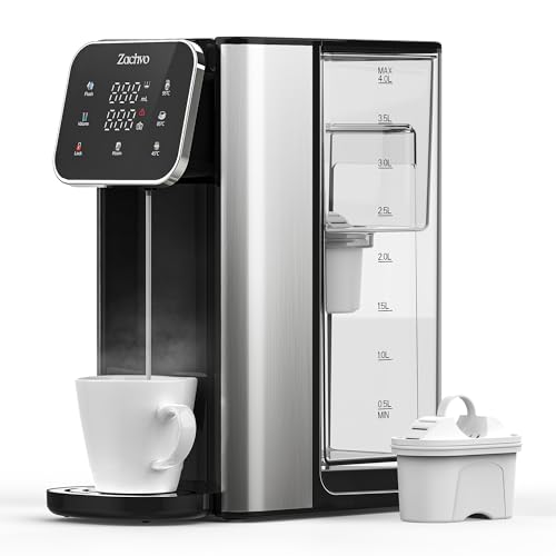 Zachvo Distributore Di Acqua Calda Ur05 Con Filtro, Serbatoio Dell'Acqua Da 4 L, Riscaldamento Rapido, Compatto Ed Efficiente, Ideale Per Cucina, Uffi
