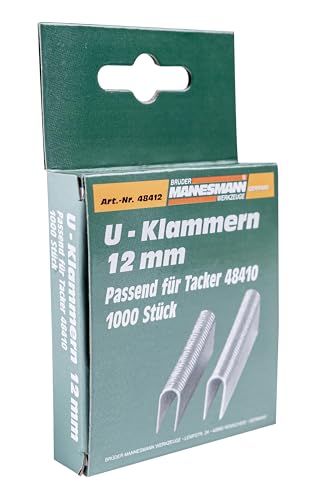 Brueder Mannesmann M48412 U-Shaped Spare Staples By Brueder Mannesmann Werkzeuge