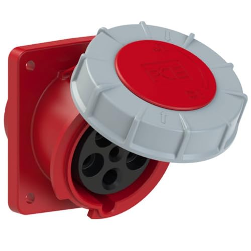 Interflex Pce – Base Incasso Obliqua Protezione 63 A 3 Poli + Neutro 6 Ora/S Rosso