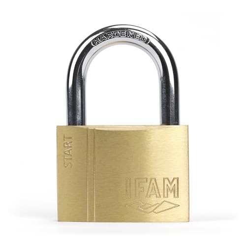 Ifam Lucchetto Antifurto Sr60 Area Di Partenza 60 Mm, Arco Normale, Doppia Chiusura, Con 2 Chiavi Seghettate, Forte E Affidabile, Ideale Per Valigie,