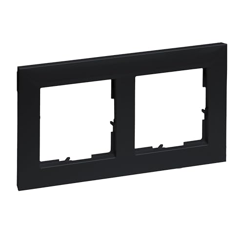 Legrand, Seano 765372 - Telaio, In Termoplastica, Senza Alogeni, Dimensioni: 87 X 158 Mm, Colore: Nero Laccato