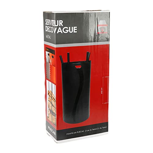 Ruecab - Servo Camino, Servitore In Legno Camino - Supporto + 4 Accessori: Pala, Pozzetto, Scopa E Pinza - Altezza: 65 Cm - Peso: 4 Kg - Ideale Per La