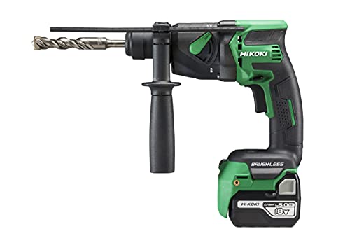 Hikoki Dh18Dpbwpz - Martillo Ligero Sds-Plus A Bateria 18V Li-Ion 2X 5,0 Ah Motor Brushless 1,3 J 0-1080 Rpm 0-5500 Ipm Max. 18 Mm 2,1 Kg Con Maletin