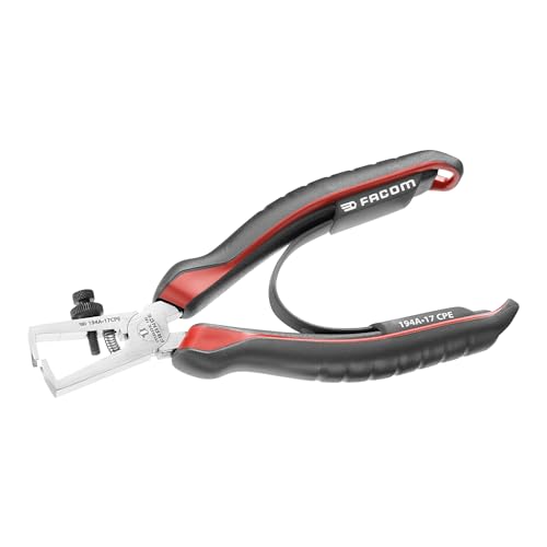 Facom Pinza Spellafili Con Taglio Filo Da 0,5 A 6 Mm, Materiale Lega Di Acciaio Al Carbonio, Manico Ergonomico Bimateriale 194A.17Cpe