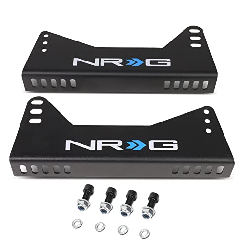Nrg Innovations Nrg-Rsc-100Mb Kit Staffa Di Montaggio Laterale Sedile Sedile Regolabile In Acciaio Dolce Nero