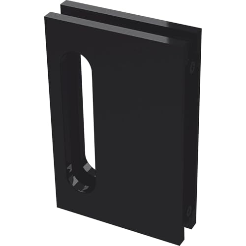 Colcom Porta Scorrevole In Vetro B95 Adatta Per Serratura In Vetro B94 Con Chiusura Ad Arco, Alluminio Nero