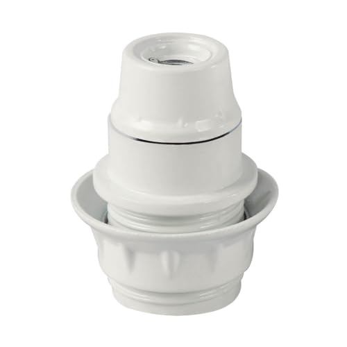 Portalampari Baquelita Semiroscato E14 Bianco