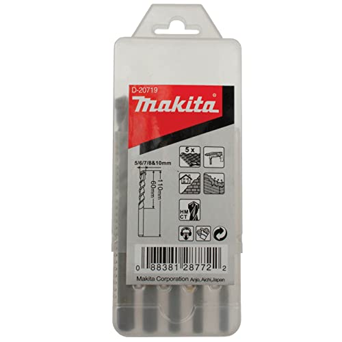 Makita D-20719 Punte Da Trapano Per Muratura, Multicolore, 5 Pezzo