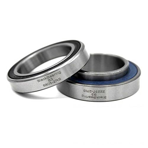 Black Bearing Cuscinetti Ped. 22.2X32X7/11.5+24X37X8, Adulti Unisex, Nero, Standard