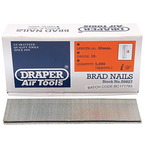 Draper Air Tools 59827 - Chiodi 32 Mm, 18 G (Circa 5.000)