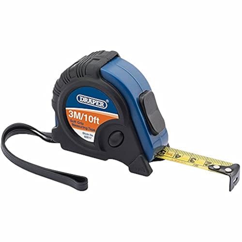 Draper 82817 - Metro A Nastro Professionale, 3 M, Nero E 3 M
