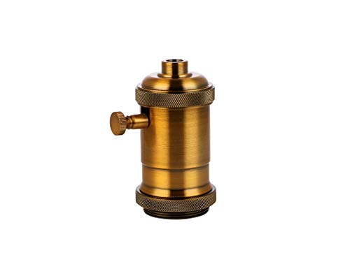 Portalampada In Ottone Anticato Stile Vintage, Regolabili Ed E27, Perfetti Per Dare Un Look Classico Ed Elegante A Qualsiasi Spazio. Ideali Per Gli Am