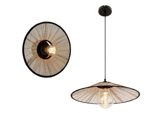 Monkey Ladder Lampada Da Soffitto In Lino Con Base E27 E Diametro 30 Cm, Con Cavo Da 1 Metro. Ideale Per Illuminare E Decorare Qualsiasi Stanza Con Un