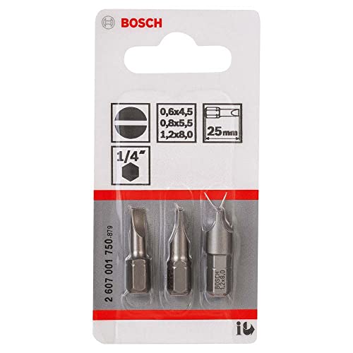 Bosch, 2607001750, Lama 3St Set Longitudinalmente. Bit X H 25 Mm