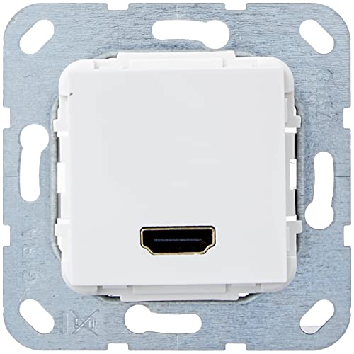 Gira 566903 - Adattatore Con Inserto Hdmi, Colore: Bianco