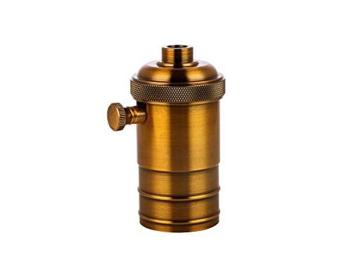 Monkey Ladder Portalampada Dimmer Vintage E27, Ottone Anticato, Ideale Per Decorazioni Retrò E Impostazioni Di Illuminazione In Vari Spazi.