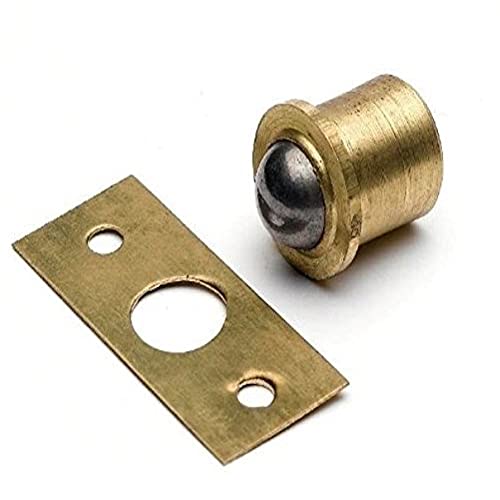 Bulk Hardware Bh03477 Arresto A Sfera In Ottone Massiccio Per Ante Di Armadi E Credenze, 13 Mm, Bianco, Set Di 2
