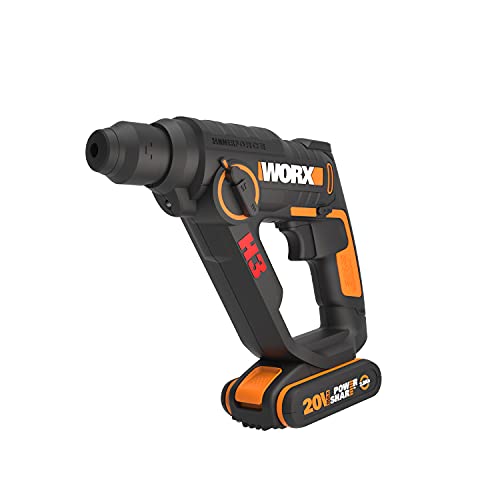 Worx Wx390 20V 3-In-1 H3 Martello Rotativo Agli Ioni Di Litio Con La Piattaforma Powershare