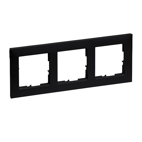 Legrand, Seano 765373 - Telaio, In Termoplastica, Senza Alogeni, Dimensioni: 87 X 229 Mm, Colore: Nero Laccato