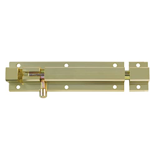 Amig - Perno Di Sovrapposizione Per Porte Mod.501 | Chiusura Di Sicurezza Per Chiusura Orizzontale O Verticale | In Alluminio Con Finitura Oro | Dimen