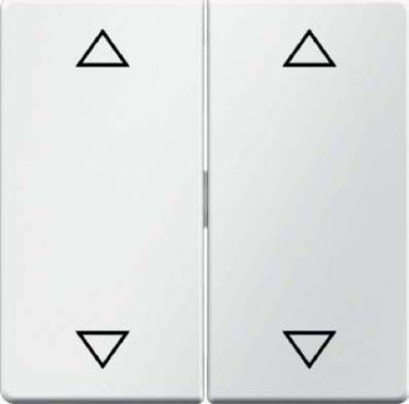 Hager Q.1 – Tasto Doppio Persiana Con Frecce Bianco Pile