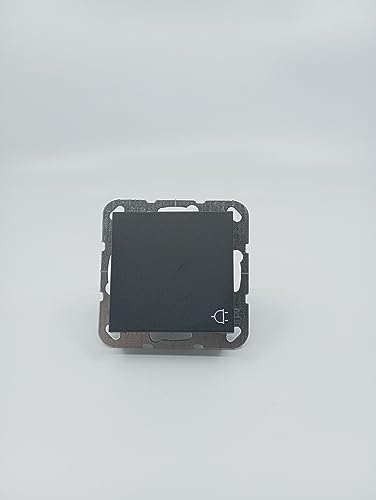 Gira 441428 - Presa Con Coperchio Ribaltabile, Ip20, Colore: Antracite