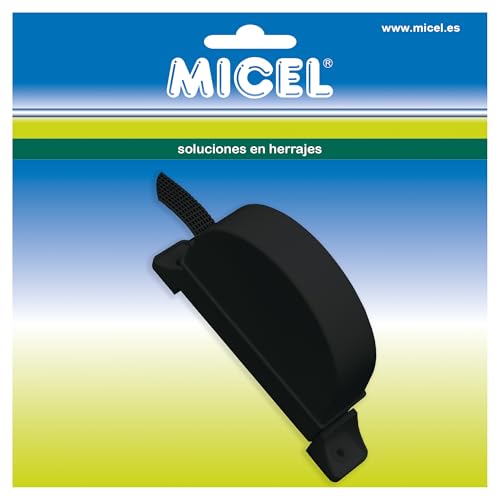 Micel - 92691 - Raccoglitore Per Tapparelle Con Perno, Per Tapparelle Da 14 Mm, In Abs, Finitura Nera, 28 X 175 X 125 Mm