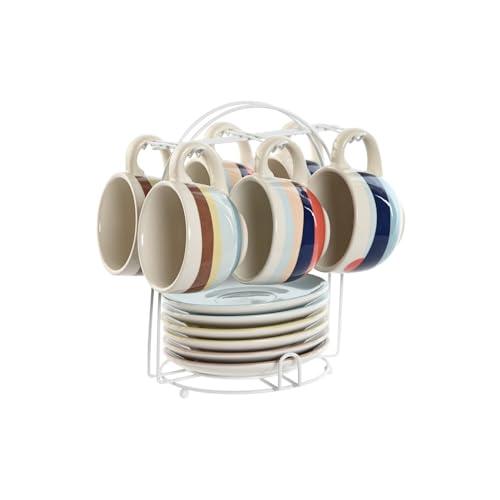Cafe Set 6 Dolomite Metal 20X18X20 180 Ml Teide