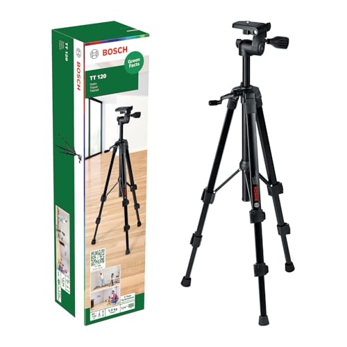 Bosch Treppiede Premium Tt 120 (Altezza Regolabile Di 45-120 Cm Per Posizionamento Rapido E Flessibile Di Livelle Laser Multifunzione, In Cartone)