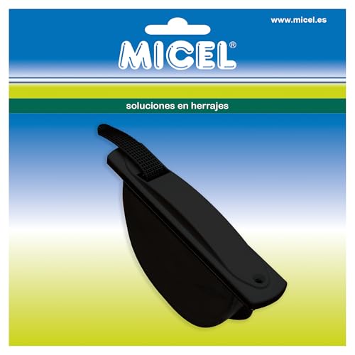 Micel - 92689 - Raccoglitore Per Tapparelle, Senza Perno, Per Tapparelle Da 14 Mm, In Abs, Finitura Nera, 180 X 30 X 100 Mm.
