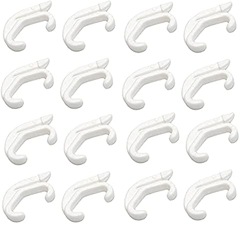 Bulk Hardware Bh03644 Ganci Scorrevoli Per Tende Su Binario Porta-Tende Swish Valance, Bianco, Set Di 30