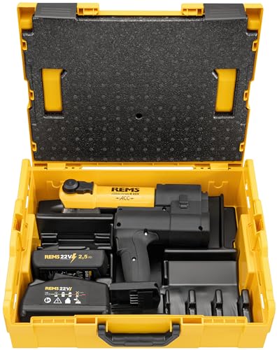 Rems Pacco Batteria E 22 V Acc Basic Pack L-Boxx (Per La Produzione Di Raccordi A Pressione, Universale Fino A 110 Mm 3/8-4", Pressa Per Tubi) 576017