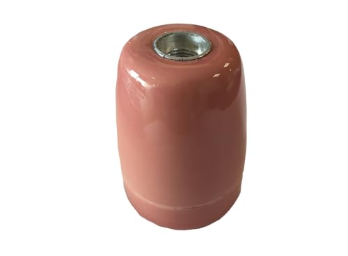 Portalampada In Ceramica E27 In Rosa Vintage. Ideale Per Aggiungere Un Tocco Elegante Alla Tua Casa, Unisce Stile E Funzionalità, Valorizzando Qualsia