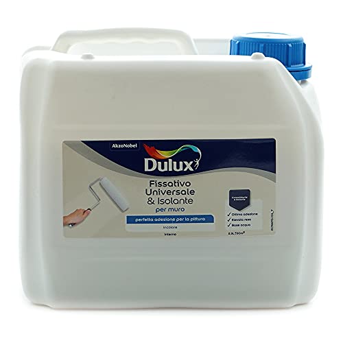 Dulux Fissativo All'Acqua Per Interni Universale, Primer Aggrappante Per Pareti, 2.5 Litri, Incolore