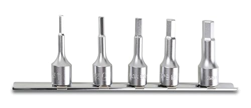 Beta 910Me/Sb5 - Serie Di 5 Chiavi A Bussola Maschio Esagonale (Art. 910Me) Su Supporto