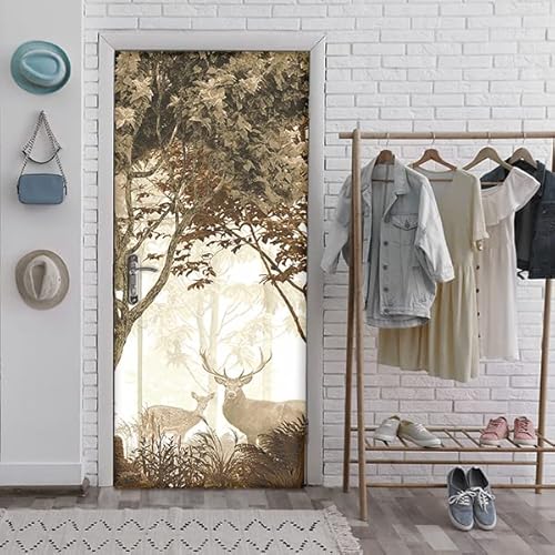 Adesivi Per Porte In Pvc Premium, Protezione Adesiva Per Porte, Applicazione Facile E Senza Bolle, Rivestimenti Per Porte Da Interno 83 X 210 Rifilabi