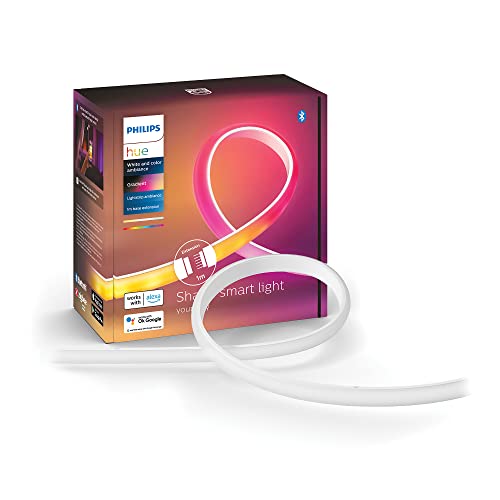 Philips Hue White And Color Ambiance Gradient Lightstrip, Striscia Led Smart, Estensione Da 1 M Per Kit Base Da 2 Metri, Bluetooh,