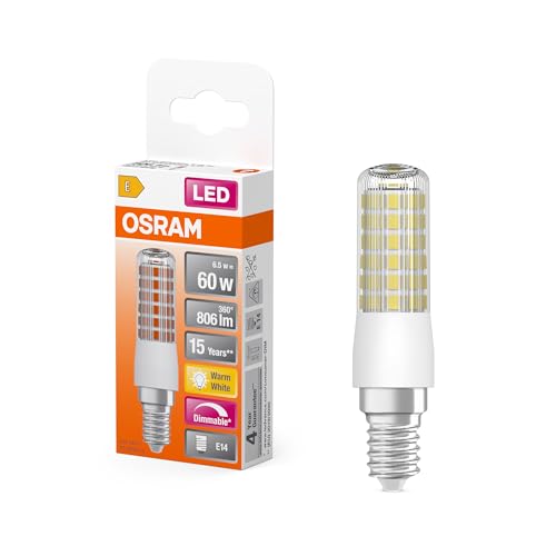 Osram Led Superstar Special T Slim, Lampada Speciale Led Sottile Dimmerabile, Base E14, Bianco Caldo (2700K), Sostituzione Della Lampada Convenzionale