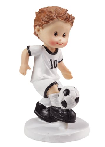 Dekofigur: Fußballer Mit Ball, Polyresin, 85 Mm