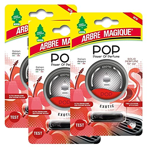 Arbre Magique Pop, Power Of Perfume, Deodorante Auto, Fragranza Exotic, Profumazione Fino A 30 Giorni, Multipack 3 Confezioni