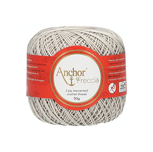 Anchor Freccia Spessore 6 4771006 – 00397 Filo Bianco All' Uncinetto, 100% Cotone