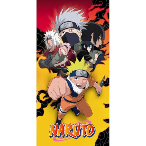 Halantex Naruto Uzumaki Sasuke Itachi Uchiha - Telo Mare Spiaggia Bagno Beach Towel - 100% Cotone - Dimensioni 70X140Cm - Multicolore Na-3404T