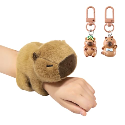 Fdggt 1 Braccialetto Capybara E 2 Portachiavi Capybara, Braccialetti Carinissimi, Braccialetti Di Peluche, Braccialetti Per Bambini