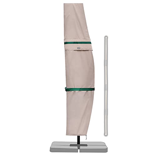Sekey Copertura Protettiva Per Ombrellone (Diametro 2-4M),Copertura Per Ombrellone Da Giardino Impermeabile,100% Poliestere,Cachi,260 * 40/70/50Cm