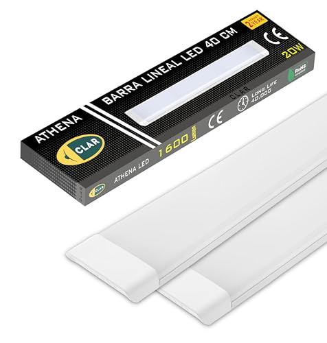 Clar - Neon Led 40 Cm,Plafoniere Led A Soffitto, Plafoniere Da Soffitto, Barra Led, Plafoniera Led Soffitto 40Cm, Plafoniere Led A Soffitto Garage. Pl
