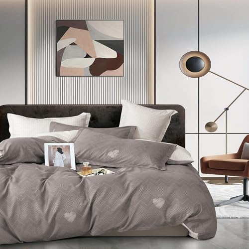 Set Copripiumino 220X240 Cm Con 2 Federe 63X63 Cm – Biancheria Da Letto In Cotone Morbido Con Cerniera, Ideale Per Letto Matrimoniale