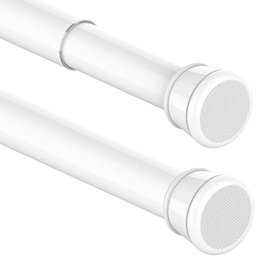 Bastone Tenda A Pressione Senza Forare Bastone Tenda Doccia Bastone Per Tenda A Pressione, Lunghezza 73-145Cm(1 Pezzo), Diametro 25Mm,Bianco