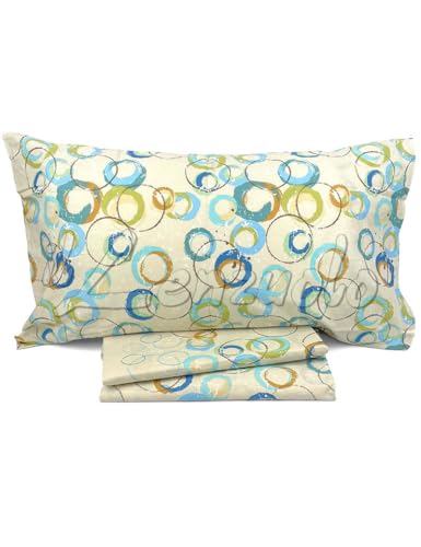Caleffi Lenzuola Singole Graphic Puro Cotone (Bluette) - Conjunto De Ropa De Cama - 3 Pezzi - Cotone - Singola, Queen - 1 Confezione