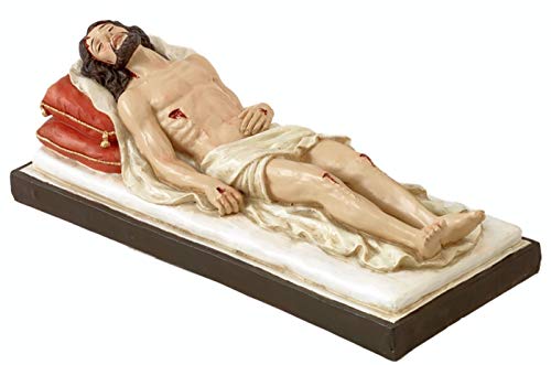 Paben Articoli Religiosi Statua Cristo Morto Letto In Resina Presepe Pasquale Lung. Cm. 13,5