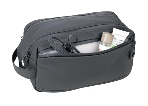 Troika Troika Black Washbag 2 - Scomparto Principale Con Apertura Ampia - Due Cerniere E Magnete Aggiuntivo Per La Chiusura - Tarpaulin (Telo) - Nero